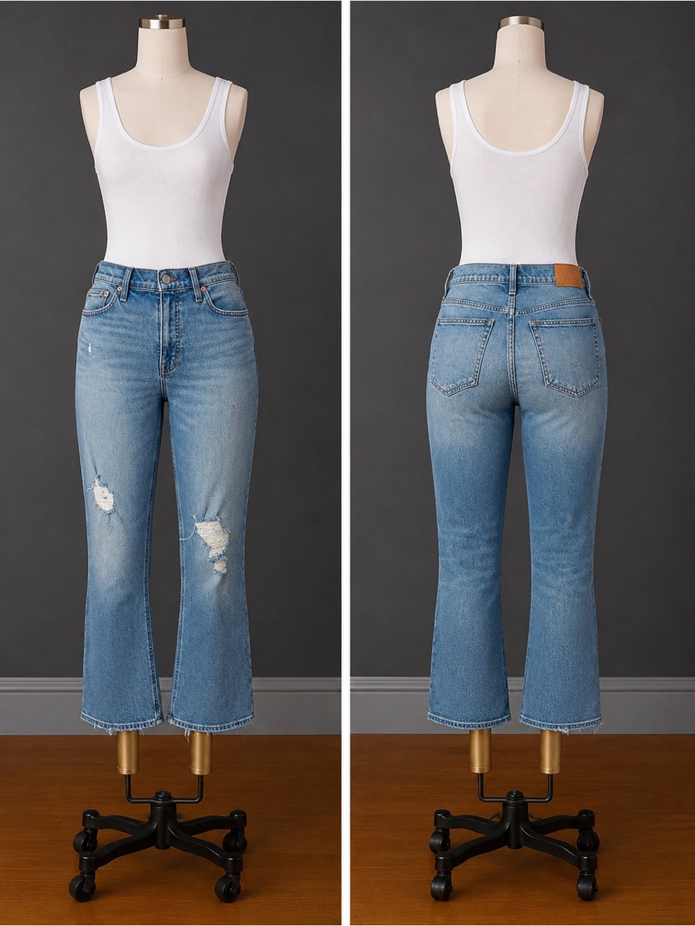 J. Crew Light Blue Demo Boot Crop Jeans